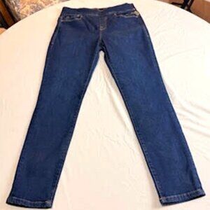 Tommy Hilfiger Ankle Zip Skinny Jeans | Dark Wash | Raw Hem | Size 10